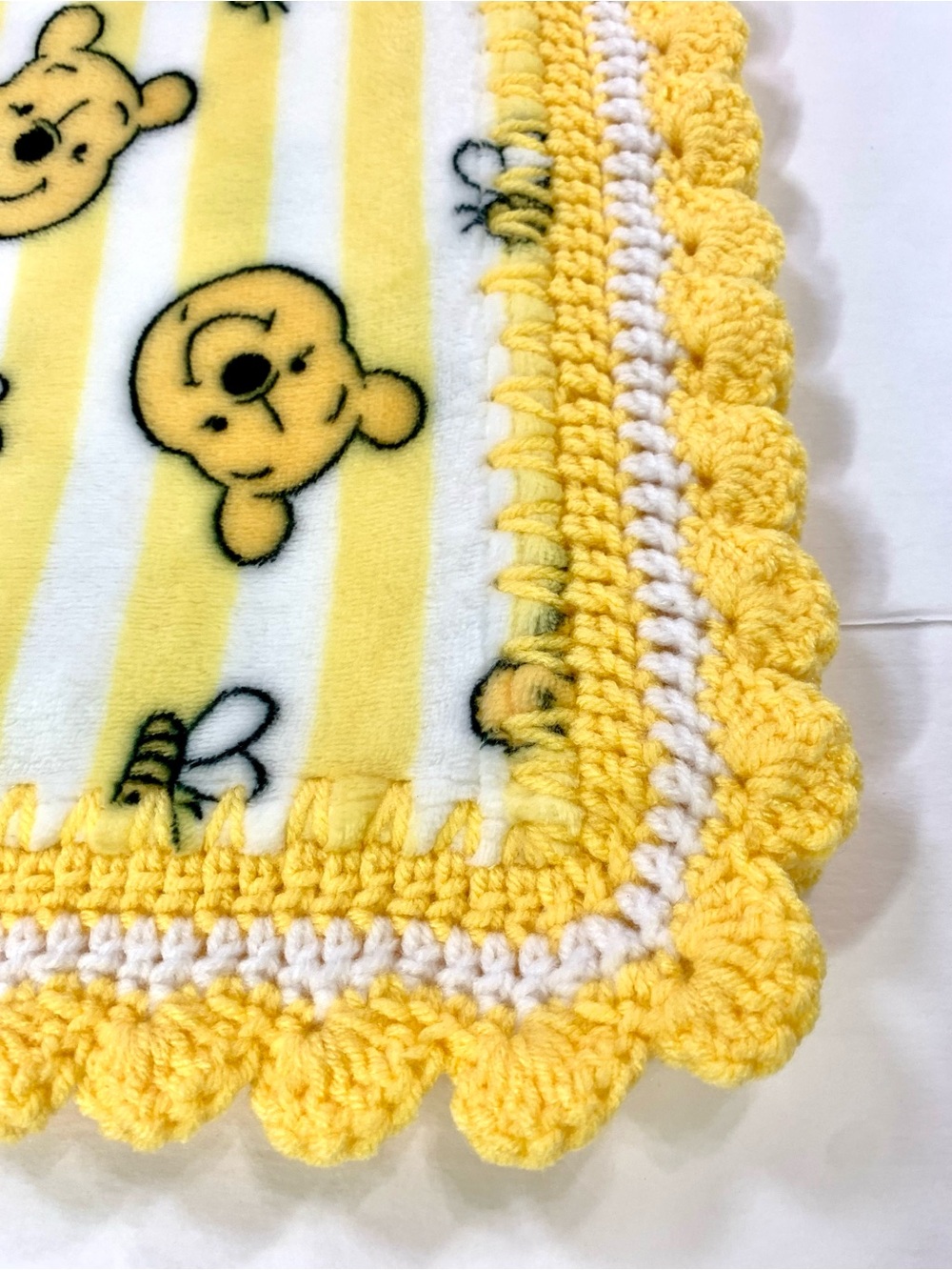 Disney Winnie the Pooh and Bees Crocheted Baby Blanket & Plush Set - Picture 8 of 11